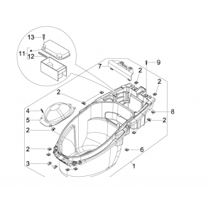 Helmbak Piaggio NRG Power 50 2-takt LC Euro 4