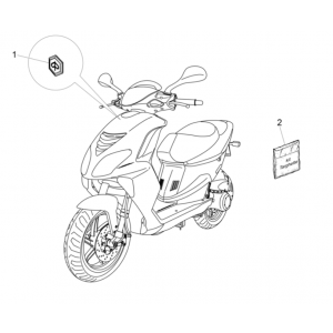 Emblemen - Stickers - Logo Piaggio NRG Power 50 2-takt LC Euro 4