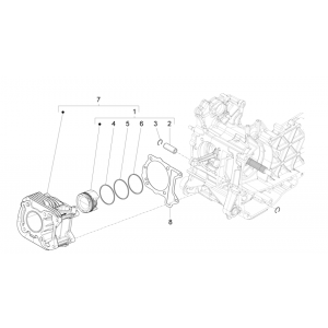 Cilinder - Zuiger Vespa Sprint 150 3V IE ABS Euro 3 2015