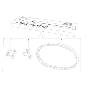 Kit v-snaar - Variateurrollen Vespa GTS 300 Super HPE 4V IE ABS Euro 5 2020-2022