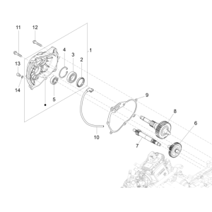 Vertanding - Overbrenging Vespa GTS 300 Super HPE 4V IE ABS Euro 5 2020-2022