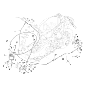 Remledingen - Remzadel Vespa GTS 300 Super HPE 4V IE ABS Euro 5 2020-2022