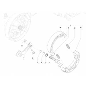 Achterrem - Remschoenen Piaggio Typhoon 50 2-takt Euro 4 2018-2020