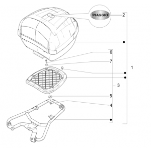 Achterdrager Piaggio Typhoon 50 2-takt Euro 4 2018-2020