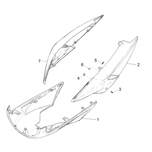 Motorschermen - spoiler Piaggio Typhoon 50 2-takt Euro 4 2018-2020