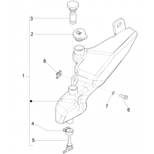 Olietank Piaggio Typhoon 50 2-takt Euro 4 2018-2020