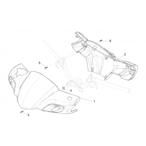 Stuurkappen Piaggio Typhoon 50 2-takt Euro 4 2018-2020