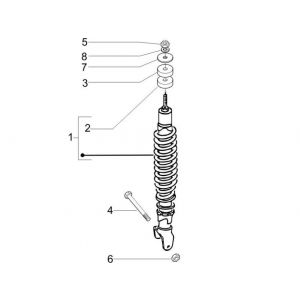 Schokbreker Piaggio Zip 2000 2-takt AC