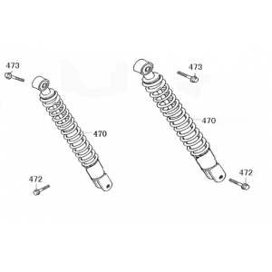 Schokbreker China Classic LX 125 zilver