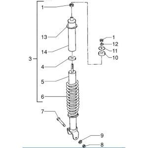 Schokbreker Piaggio Zip RST 50 2-takt AC