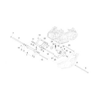 Motorophanging Vespa GTS 125 IE