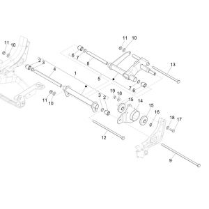 Motorophanging Piaggio Medley 125 ABS Euro 5 2021-2022