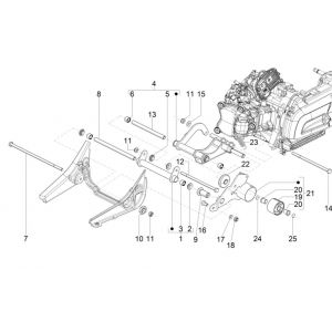 Motorophanging Piaggio MP3 300 HPE / 300 HPE Sport ABS Euro 5 2020-2022