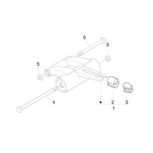 Motorophanging Piaggio Liberty 50 2-takt AC