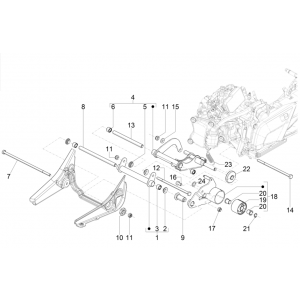 Motorophanging Piaggio Beverly 300 HPE 4V ABS Euro 5 2021-2022
