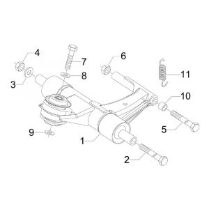 Motorophanging Vespa Sprint 50 4-takt 4V