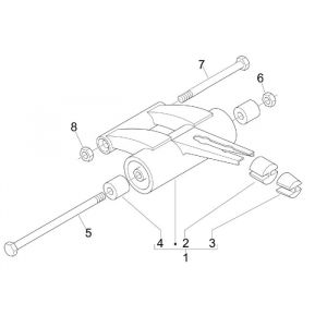 Motorophanging Piaggio Zip 2000 2-takt AC