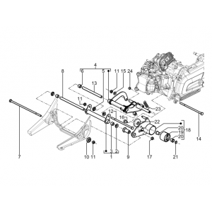 Motorophanging Piaggio Beverly 350 Sport Touring Euro 3 2013-2014