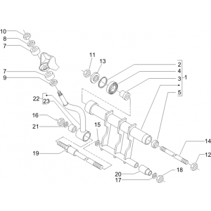 Motorophanging Piaggio Beverly 500 Euro 3 2007-2012