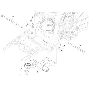 Motorophanging Piaggio Liberty 50 4-takt AC IGET 3V Euro 5