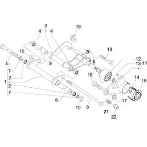 Motorophanging Piaggio MP3 300 LT Sport 2009-2014