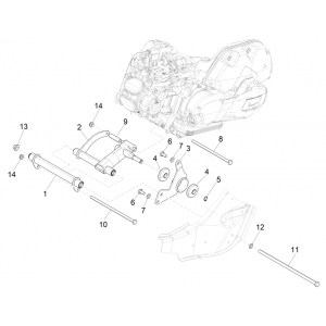 Motorophanging Vespa GTS 125 IE ABS Euro 4 2019