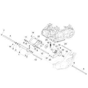 Motorophanging Vespa GTS 250 ie 2005-2016 (zonder ABS)