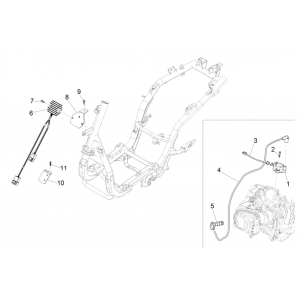 Spanningsregelaar - Bobine Piaggio Fly 125 IE 4-takt 3V Euro 3