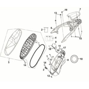 Seat-Rear Grip Sym Symphony ST 125i LC E5