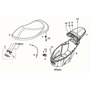 Seat/ Luggage box Sym E-XPRO 45KM/U 2020-2021