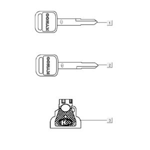 Contactsleutel Kymco Xciting 400i Geel