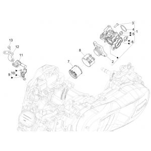 Gasklephuis - Injector - Inlaatspruitstuk Piaggio Medley 125 ABS Euro 5 2021-2022