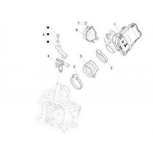 Gasklephuis - Injector - Inlaatspruitstuk Piaggio Beverly 350 Sport Touring Euro 3 2013-2014