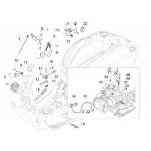 Spanningsregelaar - Bobine - Elektronische delen Vespa Sprint 150 3V IE ABS Euro 3 2015