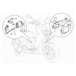 Spanningsregelaar - Bobine - Elektronische delen Piaggio Typhoon 50 2-takt Euro 3 2011