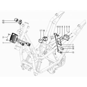 Spanningsregelaar - Bobine - Elektronische delen Piaggio Beverly 125 RST 4V Euro 3 2010-2015