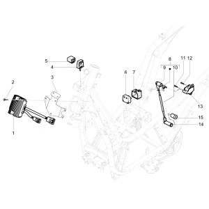 Spanningsregelaar - Bobine - Elektronische delen Piaggio Beverly 350 Sport Touring Euro 3 2013-2014