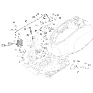 Spanningsregelaar - Bobine - Elektronische delen Vespa GTS 300 (met en zonder ABS)