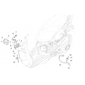 Spanningsregelaar - Bobine - ECU Piaggio Liberty 50 4-takt AC IGET 3V Euro 4