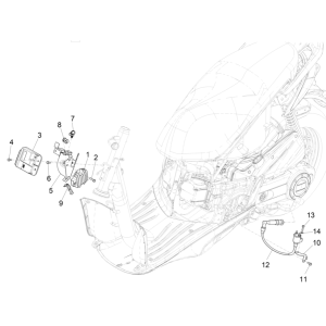 Spanningsregelaar - Bobine - ECU Piaggio Liberty 50 4-takt AC IGET 3V Euro 5