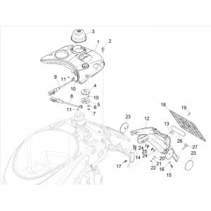 Achterspatbord Vespa Elettrica 25km/u SCH Euro 5 2021