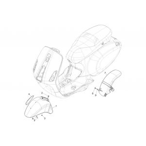 Voorspatbord Vespa Primavera 50 4-takt IGET 3V Euro 5