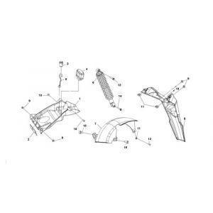 Spatborden - Schokbreker Sym Jet Sport-X 2-takt
