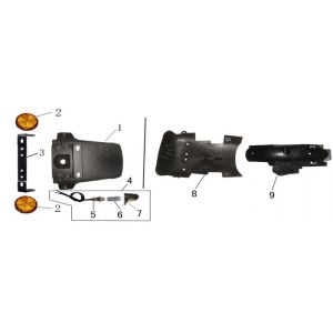 Voorspatbord - Achterspatbord AGM LX zwart