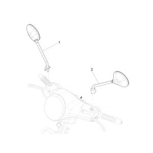 Spiegels Vespa GTS 300 HPE 4V IE ABS Euro 4 2019