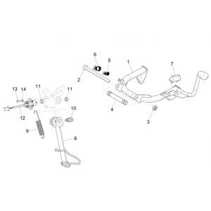 Middenstandaard Piaggio Medley 125 ABS Euro 5 2021-2022