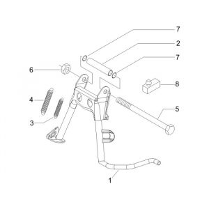 Frame - Middenstandaard Piaggio Liberty 4-takt