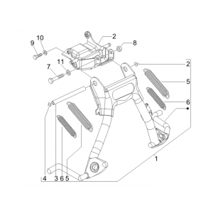 Middenstandaard - Zijstandaard Piaggio Zip 50 SP 2-takt LC 2006-2013