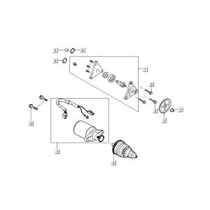 Startmotor - Oliepomp - Bendix Kymco Super8 Street 50 4-takt rood