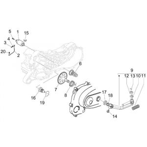 Startmotor - Bendix - Kickstarteras - Kickstartpedaal Piaggio Fly 50 4-takt AC